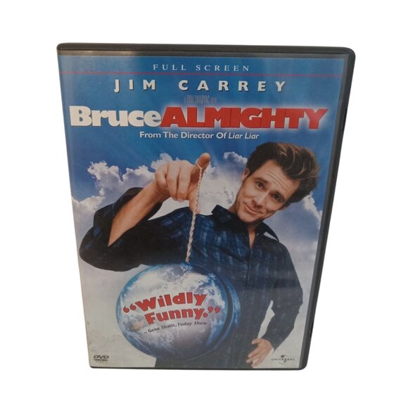 DVD Movie Case ONLY Jim Carey Bruce Almighty Blue Red White - Picture 1 of 4